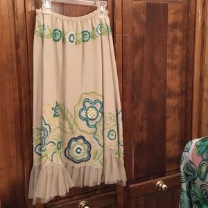 Coordinated Skirt set, Sheer Open Front Blazer, SP, Cotton/ Linen Skirt, 4P